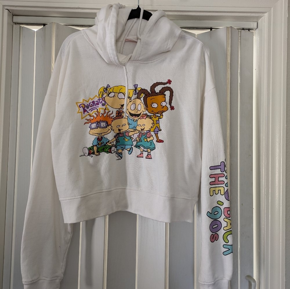 Rugrats pullover hoodie sweatshirt cropped by Nickelodeon Bring back the 90s